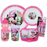 Service de table disney minnie fun house 006377 - verre, assiette creuse, assiette plate, gourde, bo�te ...
