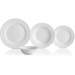 Service de table set 100% porcelaine blanc