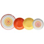 Service de vaisselle 18 pi�ces porcelaine multicolore aruba