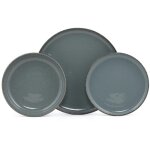 Service vaisselle en porcelaine 18 pi�ces - bleu - sancha