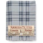 Serviette d'ameublement grand foulard couvre - lit couvre - lit housse tissu cossais gris 1 place
