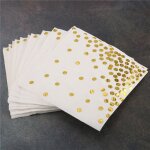 Ou serviettes  cocktail pois (paquet de 50) en papier 3 paisseurs avec dors parfaits pour anniversaires, ...