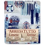 Serviette pour meubles grand foulard couvre - lit canap tissu loneta bateau bleu 1 place