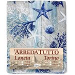 Serviette pour meubles grand foulard couvre - lit canap tissu de la mer de corail bleu 1 place