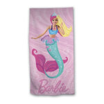 Serviette de plage - barbie sirne - rose