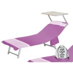 Serviette de plage fouta lit alvin fuchsia coton beddy beach � avec poches taille cm. 75 x 195 et sac ...