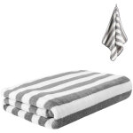 Serviette de plage - serviette grande taille absorbante 140x70cm en microfibre - 270g pour adulte, voyage, ...