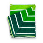 Serviette de plage en pur coton �ponge multiriga vert taille grand cm. 90 x 165 et sac � dos de plage ...