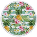 Serviette de plage rond tapis de yoga mandale couvre 150c