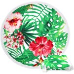 Serviette de plage ronde tapisserie avec frange mandala �paisse coton ultra - �pais tapis mat yoga hippie ...