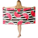 Serviette de plage en velours avec motif past�que - s�chage rapide - rectangulaire - pour chaise de plage ...