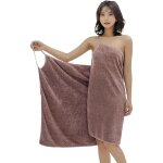 Serviette robe � bretelles serviette de bain en microfibre s�chage rapide peignoir de bain femme robe ...