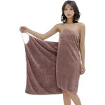 Serviette robe � bretelles serviette de bain en microfibre s�chage rapide peignoir de bain femme robe ...