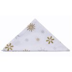 Serviettes de table no�l en coton, lot de 4, blanc - homescapes