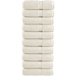 Serviettes de toilette premium solund 10 pi�ces cr�me 30 x 30 cm 600 g / m� vidaxl