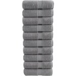 Serviettes de toilette premium solund 10 pi�ces gris 30 x 30 cm 600 g / m� vidaxl