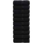 Serviettes de toilette premium solund 10 pi�ces noir 30 x 30 cm 600 g / m� vidaxl