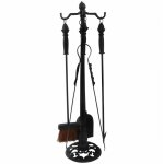 Outils et nature - serviteur de chemines 4 pices en fonte