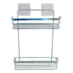 Paris prix - serviteur de douche 2 niveaux 'filaire premium' 35cm chrome