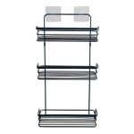 Paris prix - serviteur de douche 3 niveaux 'filaire premium' 49cm noir