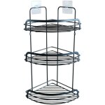 Bricoline - serviteur de douche d'angle noir 50 cm