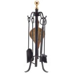 Visiodirect - serviteur / garniture de chemine ensembles d'outils pince  feu pelle brosse en fer forg ...