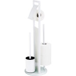 Serviteur wc 3 en 1 ravina wenko brosse wc et drouleur papier toilette, range papier toilette jusqu' ...