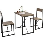Set de 1 table + 2 chaises table  manger table de cuisine ensemble table de balcon + 2 tabourets avec ...