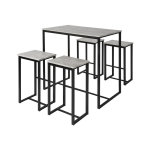 Table haute mange debout avec 4 tabourets ensemble table bar cuisine gain de place pour petit espace ... Table haute mange debout avec 4 tabourets ensemble table bar cuisine gain de place pour petit espace ...