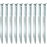 Set 10 piquets xl en acier galvanis� 230x23mm sardines m�talliques en v pour tentes de camping terrain ...