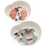 Set de 2 bols en m�lamine mod�le aquarelle pour chiens
