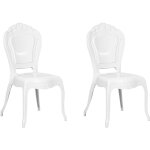 Set 2 chaises blanches en plastique design rétro et glamour tendance pour salle à manger et chaque intérieur ... Set 2 chaises blanches en plastique design rétro et glamour tendance pour salle à manger et chaque intérieur ...