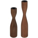 Set de 2 chandeliers le cafe bordelais en m�tal & manguier h20 25cm marron atmosphera cr�ateur d'int�rieur ...