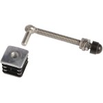 Locinox - set 2 charnières avec bouchons alu portillon m12 longueur 150mm p00008826 Locinox - set 2 charnières avec bouchons alu portillon m12 longueur 150mm p00008826