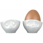 Set 2 coquetiers en porcelaine tassen - bisou et rêveur Set 2 coquetiers en porcelaine tassen - bisou et rêveur
