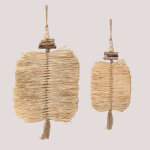 Set de 2 d�corations murales en raphia pravia sklum naturel