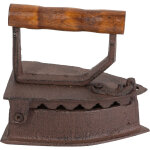 Biscottini - set de 2 fers  repasser  charbon 14. 5x13x9 cm vieille fonte fer forg vieilles dcorations ...