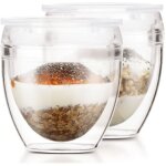 Set 2 gobelets bodum pavina to go - double paroi plastique - couvercle hermtique - 20 cl - transparent ...