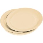 Set de 20 assiettes carton 23 cm unies creme