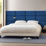 Set de 3 coussins muraux carpino en velours 60 x 30 cm bleu marine [neu. haus]