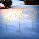 Set de 3 toiles led pour jardin - 70 led - minuterie - pour l'intrieur et l'extrieur