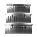 Set de 3 malles en acier habitat 80 - 90 et 100 cm Set de 3 malles en acier habitat 80 - 90 et 100 cm