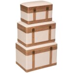 Set de 3 malles norah beige l39 44 51cm atmosphera cr�ateur d'int�rieur
