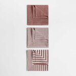 Sklum - ensemble de 3 torchons en coton anellia c�dre rouge