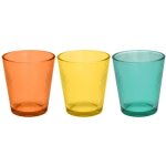 Set de 3 verres de golf en verre multicolore 340 cc