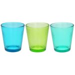 Set de 3 verres multicolores ligne golf tognana
