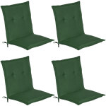 Set de 4 matelas coussin pour chaise fauteuil de jardin terrasse loft nl 100x50x6 cm vert fonc� - beautissu ...