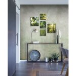 Art for the home - set de 5 toiles imprimes nature et fort 80 x 60cm vert