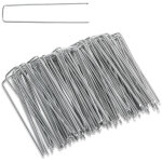 Set 500 piquets en acier galvanis�, piquets de fixation �2. 8mm 150x25mm, pour b�che anti - mauvaises ...