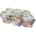 Set de 6 bocaux en verre  armature 200 ml